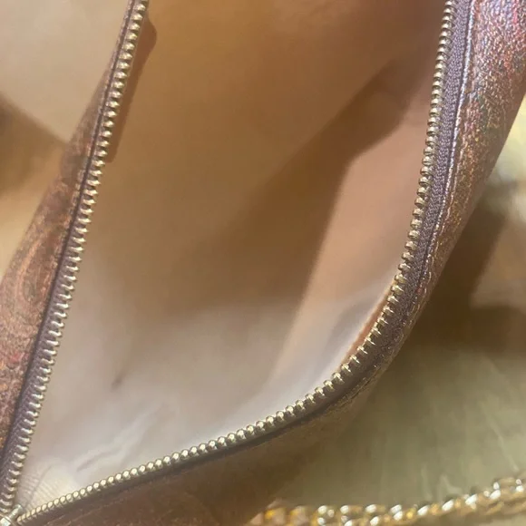 Vintage Etro Paisley Coated Canvas pouch / clutch/ shoulder bag - Picture 7 of 8